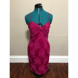 Scott McClintock Vintage Barbiecore 80s Hot Pink Cocktail Dress, size 6